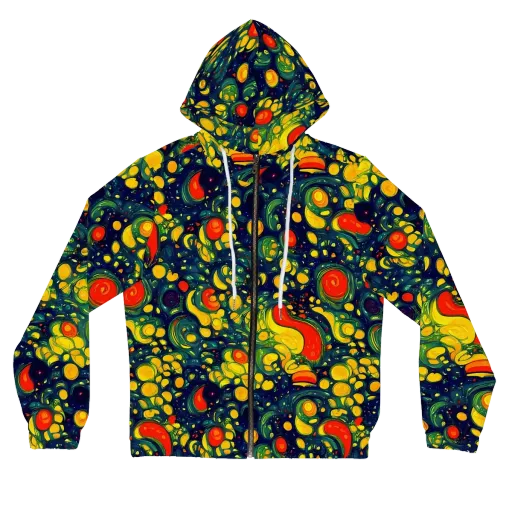 Neon Orchard on a Women's Full-Zip Hoodie