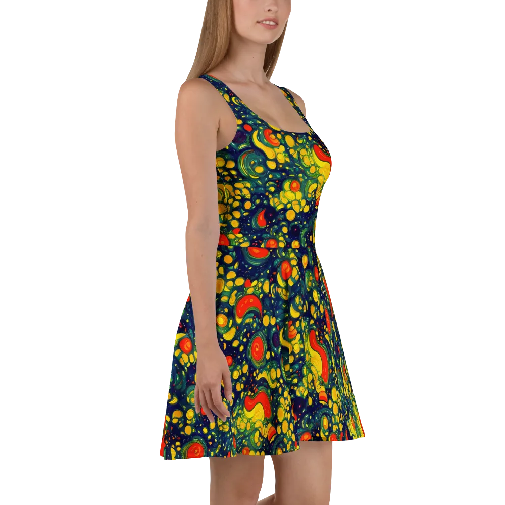 Neon Orchard on Skater Dress — Right