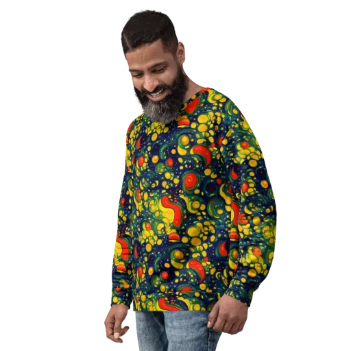 Neon Orchard on a Sweatshirt