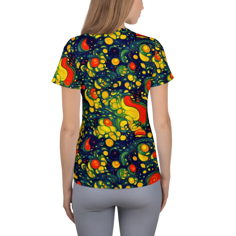 Neon Orchard on Women's Athletic T-Shirt — Back