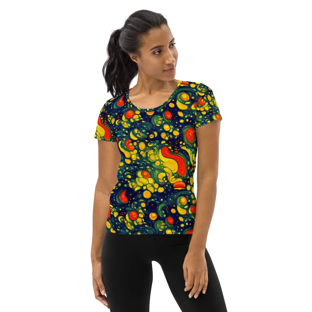 Neon Orchard on Women's Athletic T-Shirt — Front
