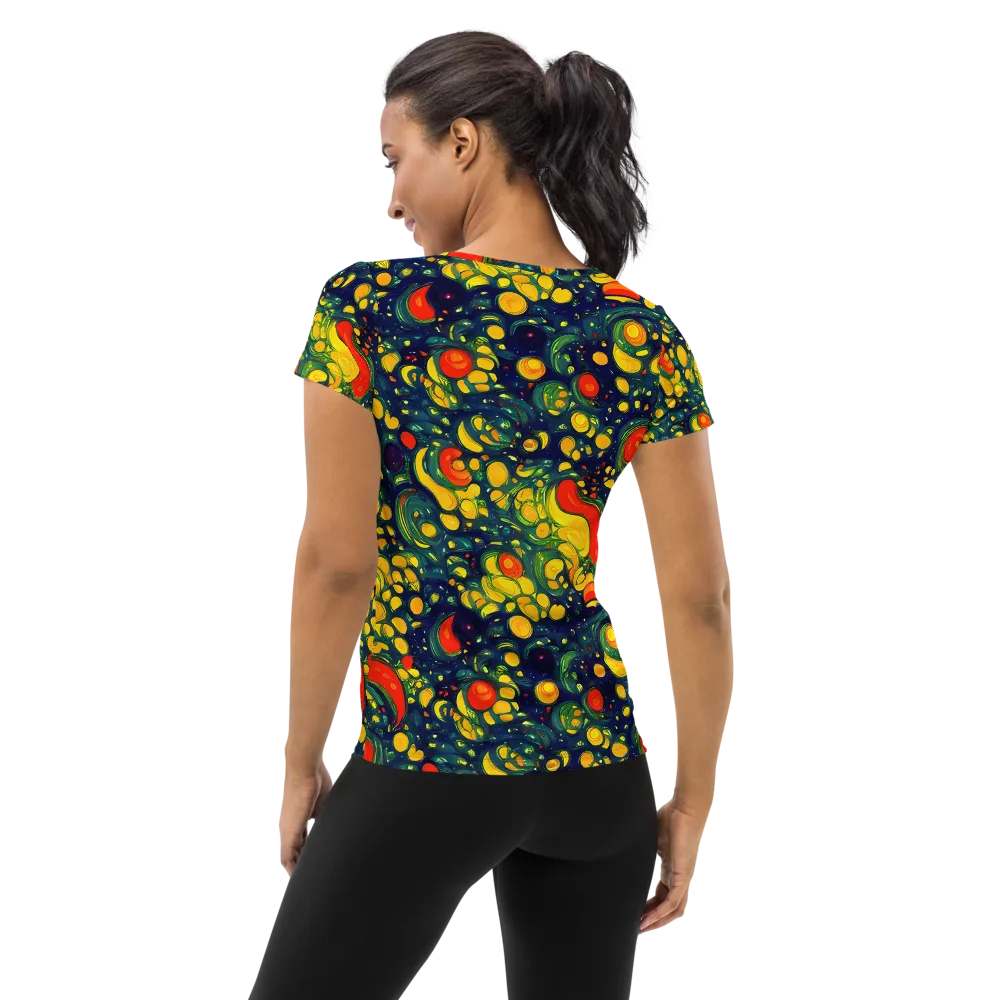 Neon Orchard on Women's Athletic T-Shirt — Back