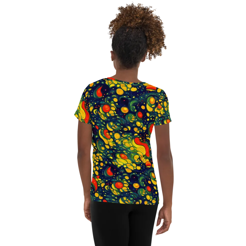 Neon Orchard on Women's Athletic T-Shirt — Back
