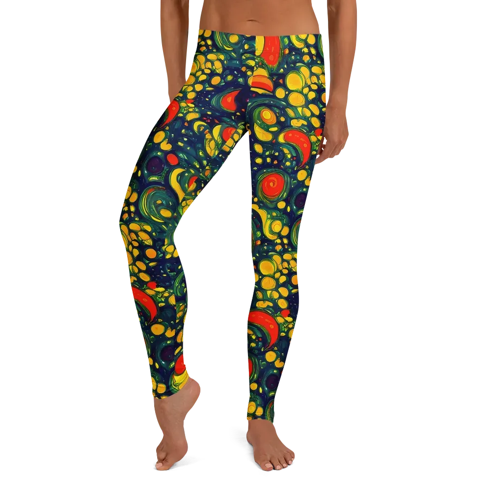 Neon Orchard on Leggings — Front