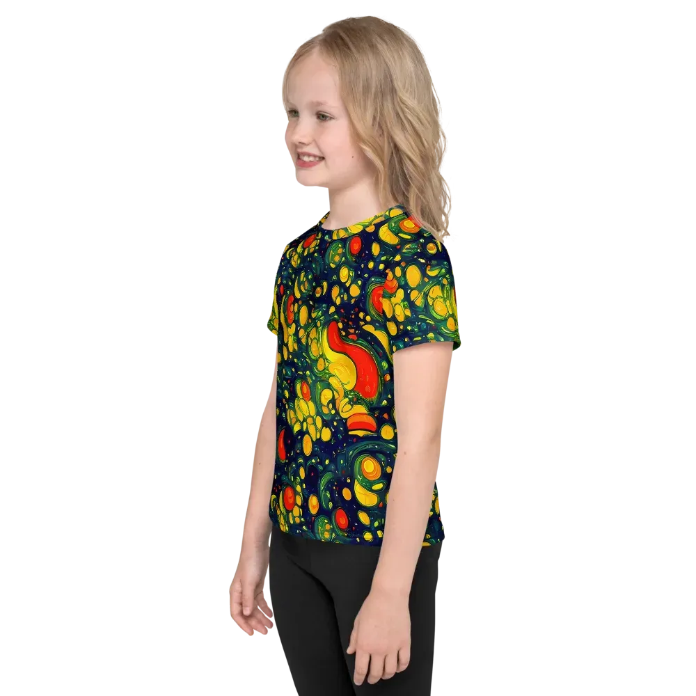 Neon Orchard on Kids Crew Neck T-Shirt — Left