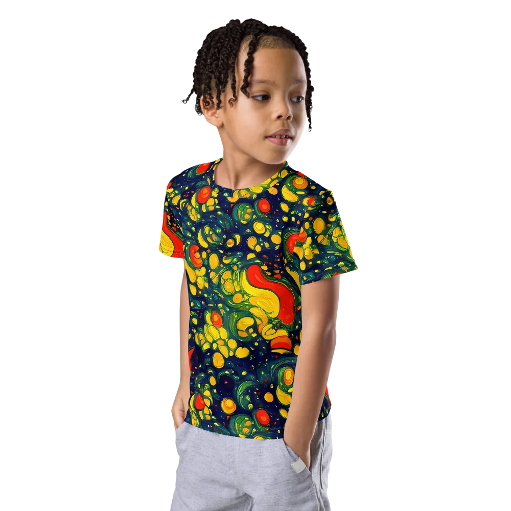 Neon Orchard on Kids Crew Neck T-Shirt — Left Front