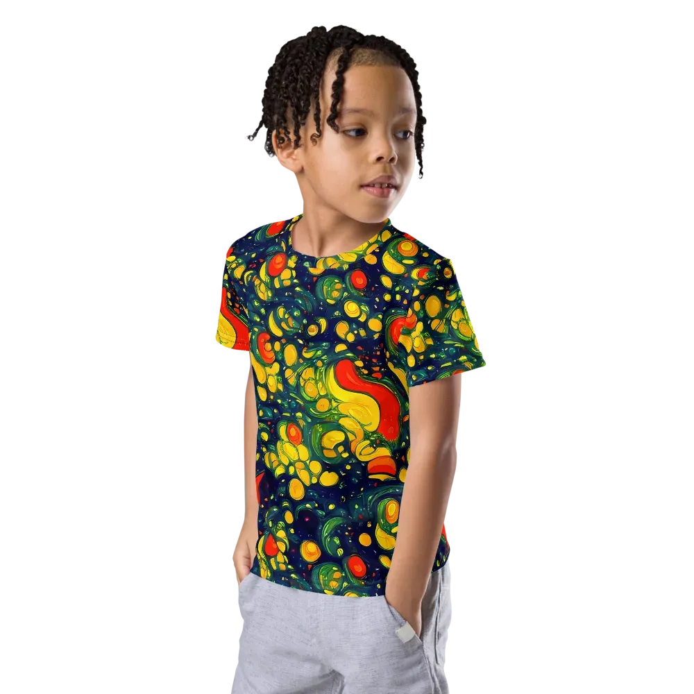 Neon Orchard on Kids Crew Neck T-Shirt — Left Front