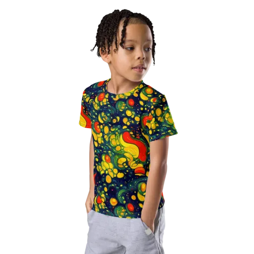 Neon Orchard on a Kids Crew Neck T-Shirt