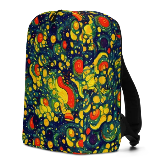 Neon Orchard on a Minimalist Backpack