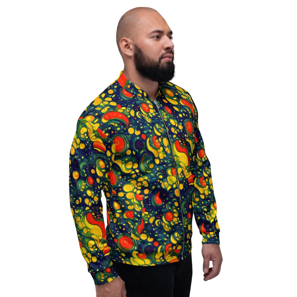 Neon Orchard on Bomber Jacket — Right