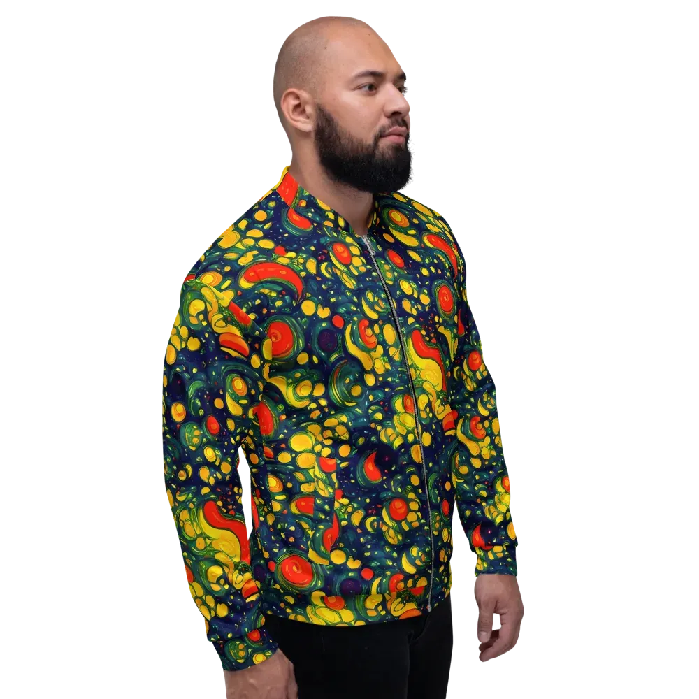 Neon Orchard on Bomber Jacket — Right