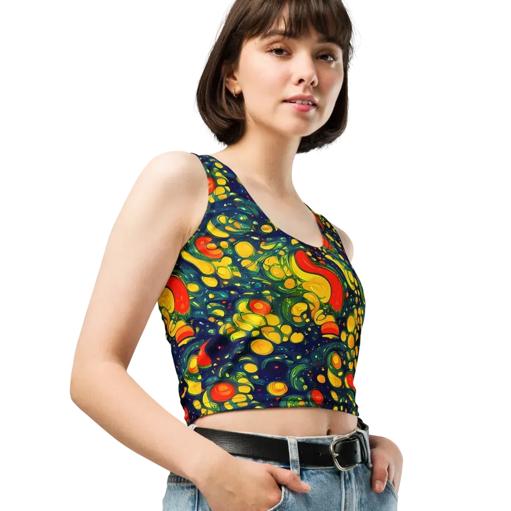 Neon Orchard on Crop Top — Right Front