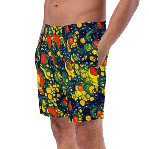 Neon Orchard on a Swim Trunks