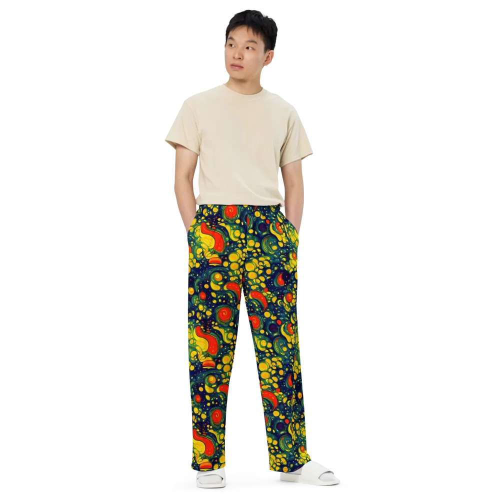 Neon Orchard on Wide-Leg Pants — Front