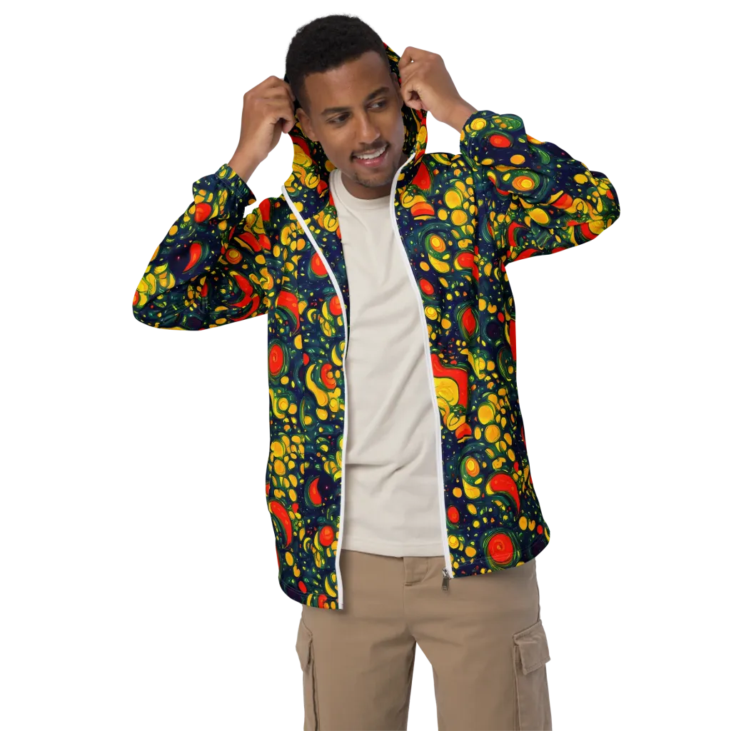 Neon Orchard on Men's Windbreaker — Front