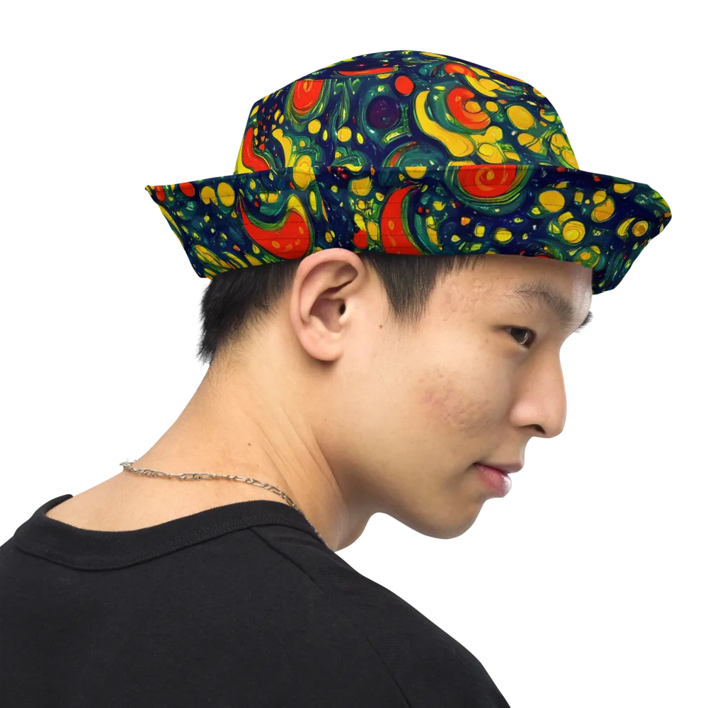 Neon Orchard on Reversible Bucket Hat — Right Outside