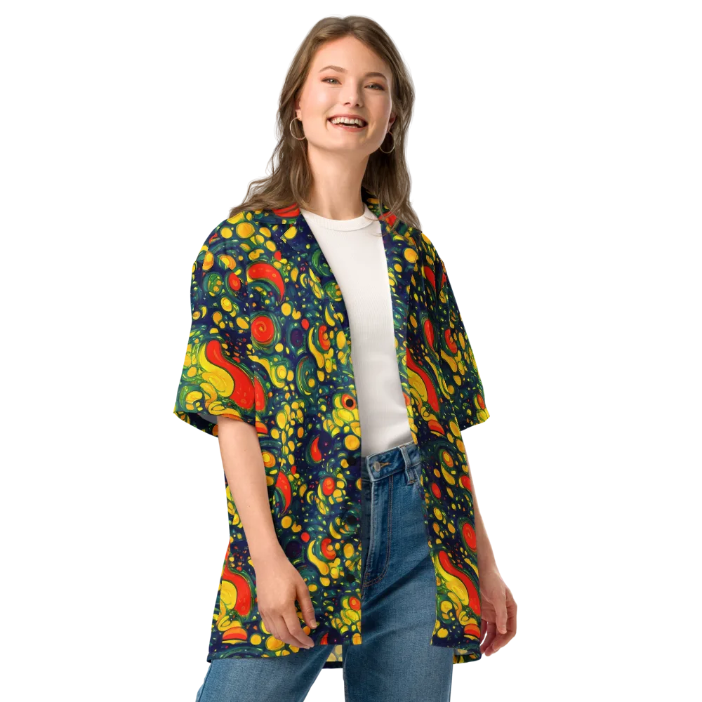 Neon Orchard on Button Shirt — Front
