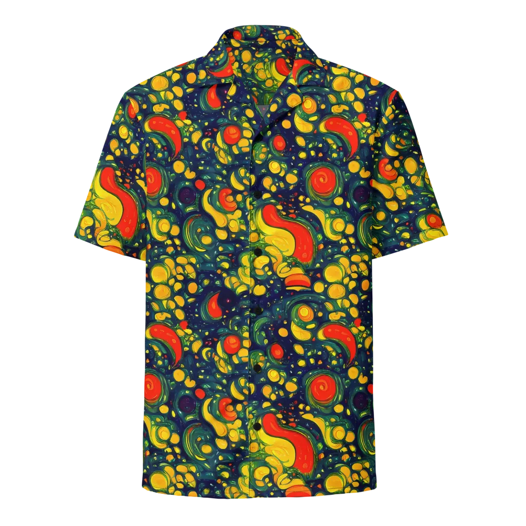 Neon Orchard on Button Shirt — Front
