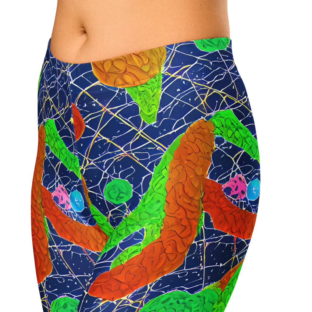 Lime Inferno on Capri Leggings — Zoomed-in