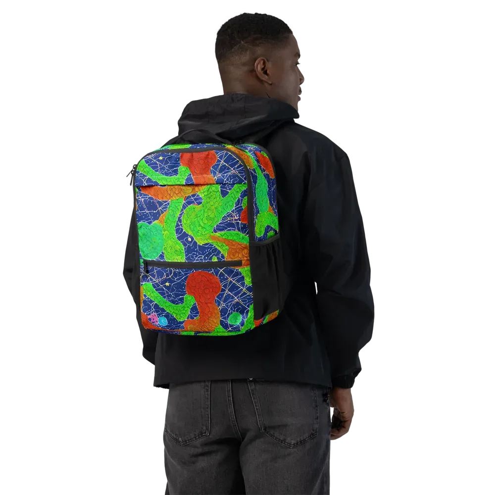 Lime Inferno on Utility Backpack — Back