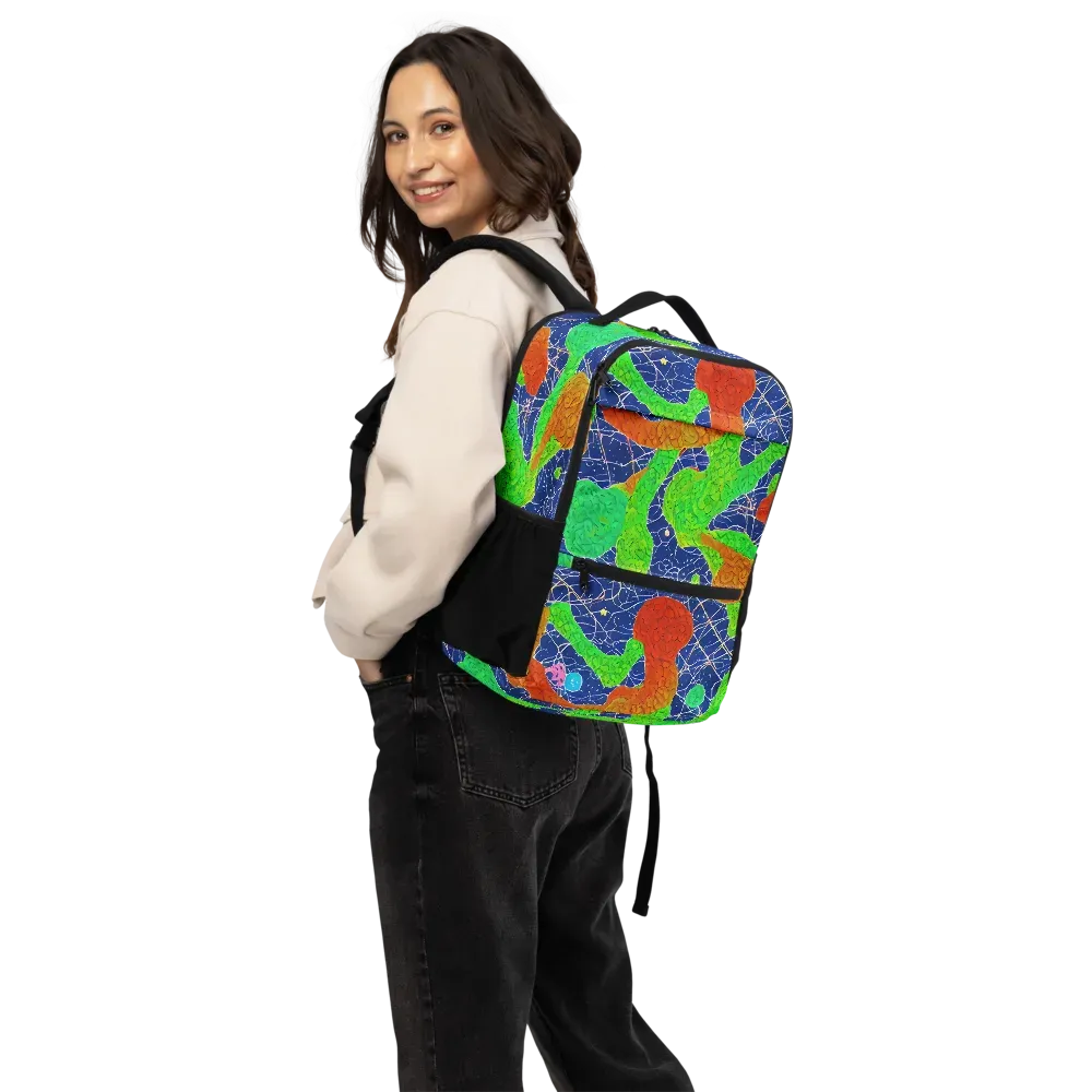 Lime Inferno on Utility Backpack — Back