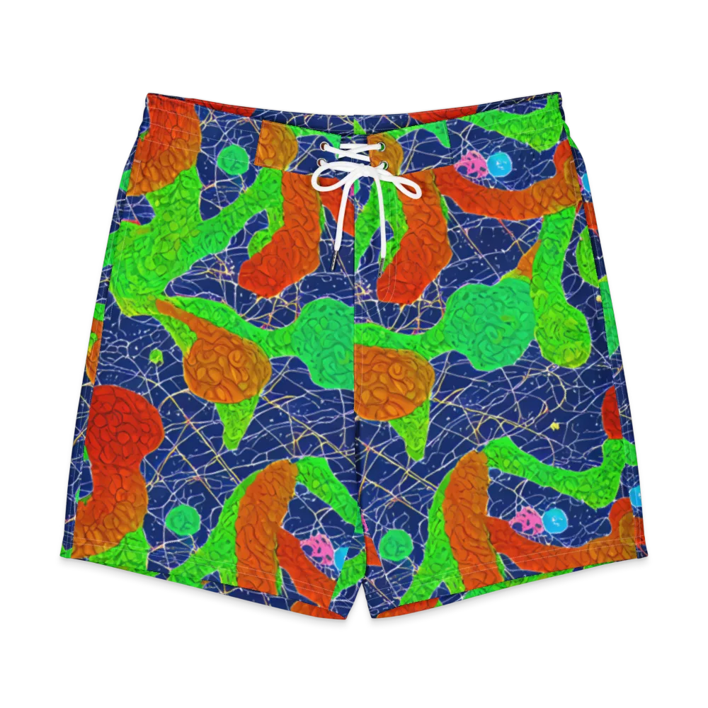 Lime Inferno on Men's Board Shorts — Front