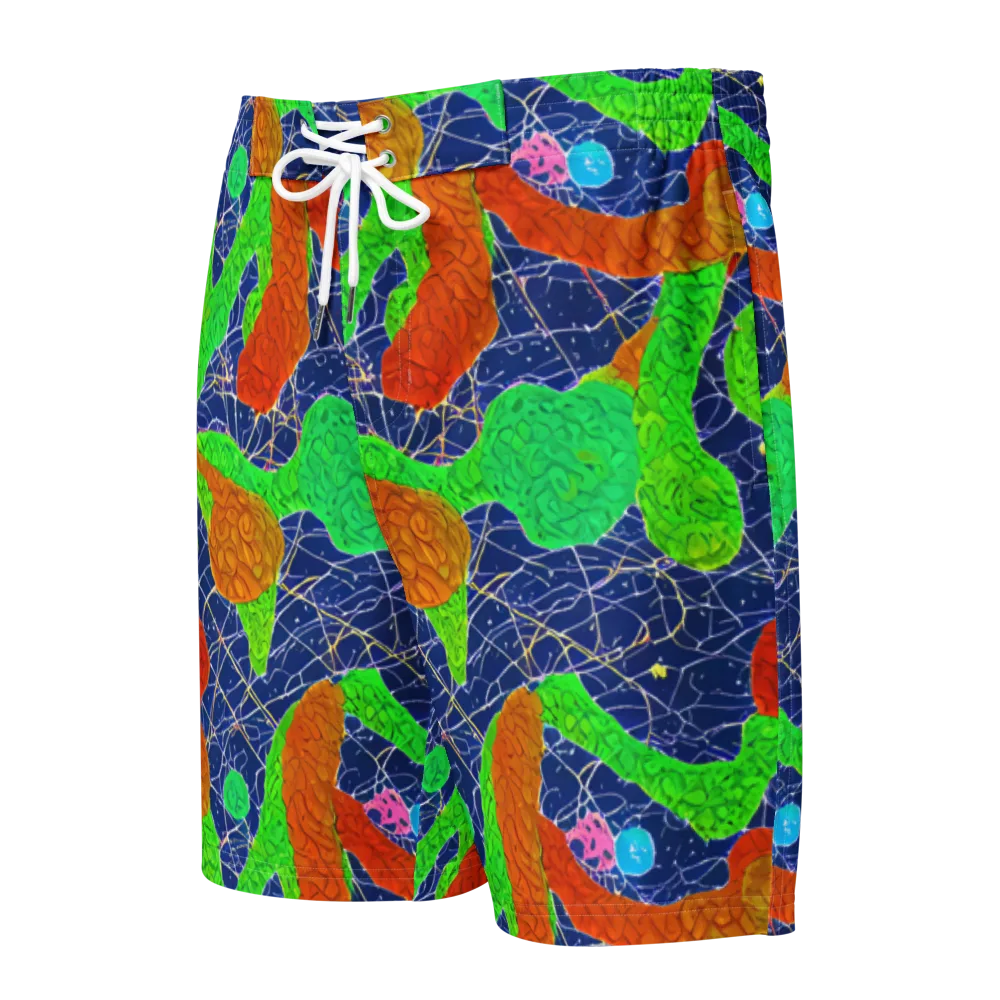Lime Inferno on Men's Board Shorts — Front