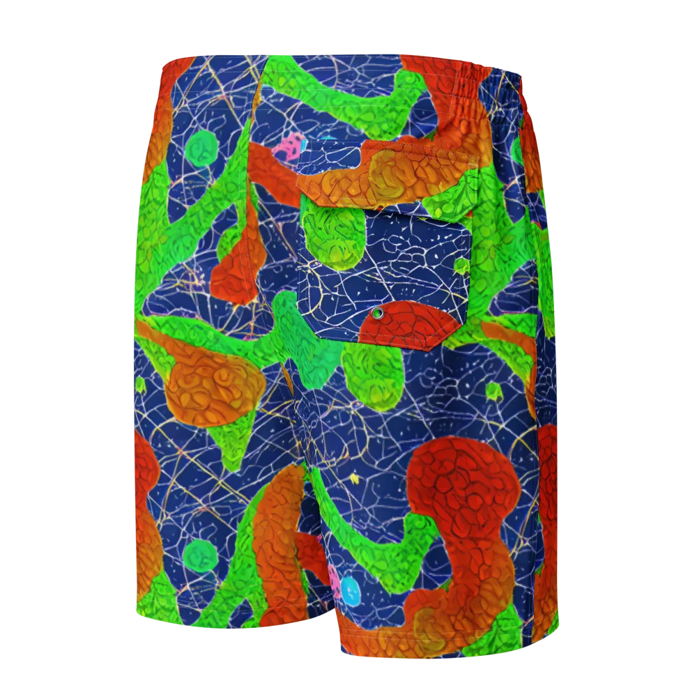 Lime Inferno on Men's Board Shorts — Back