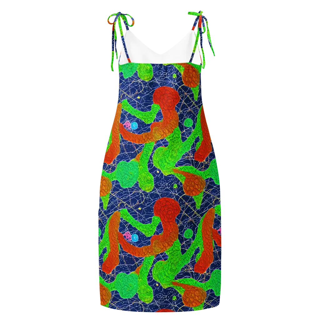 Lime Inferno on Slip Dress — Back