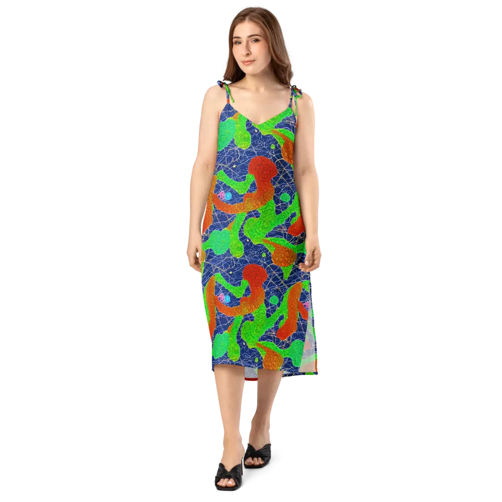 Lime Inferno on Slip Dress — Front