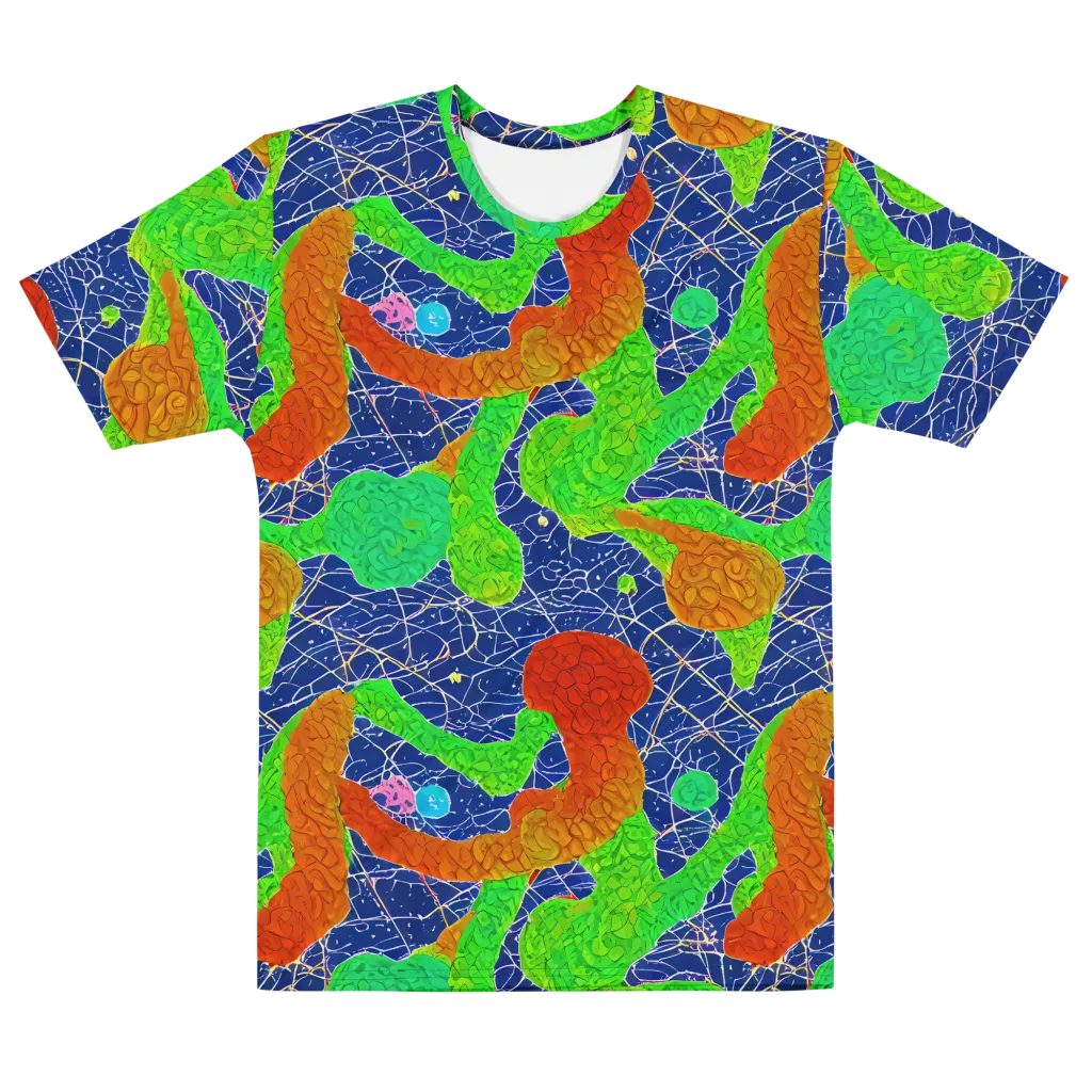 Lime Inferno on Men's Cotton Crew Neck T-Shirt — Front