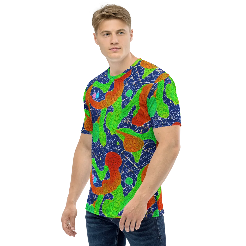 Lime Inferno on Men's Crew Neck T-Shirt — Left