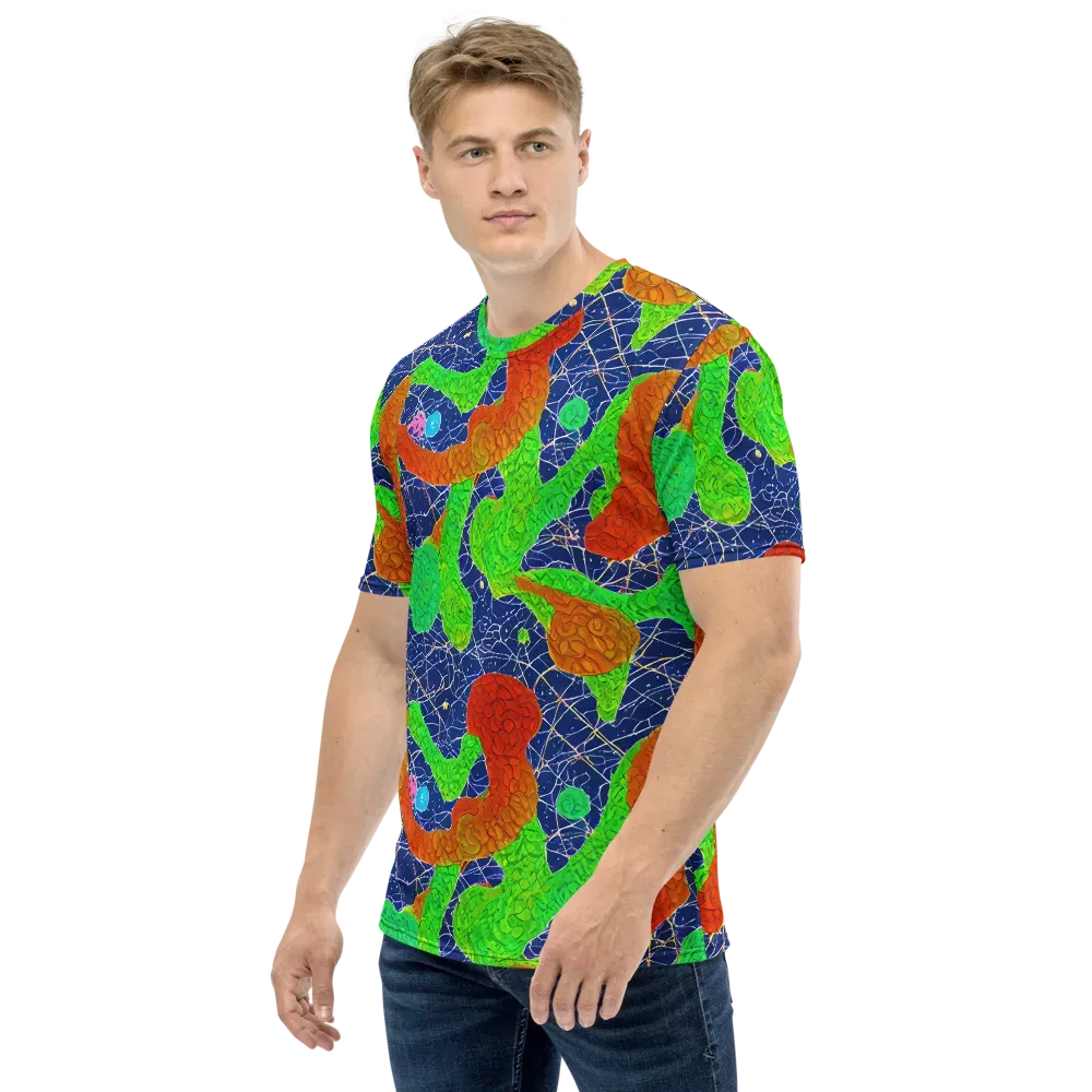 Lime Inferno on Men's Crew Neck T-Shirt — Left