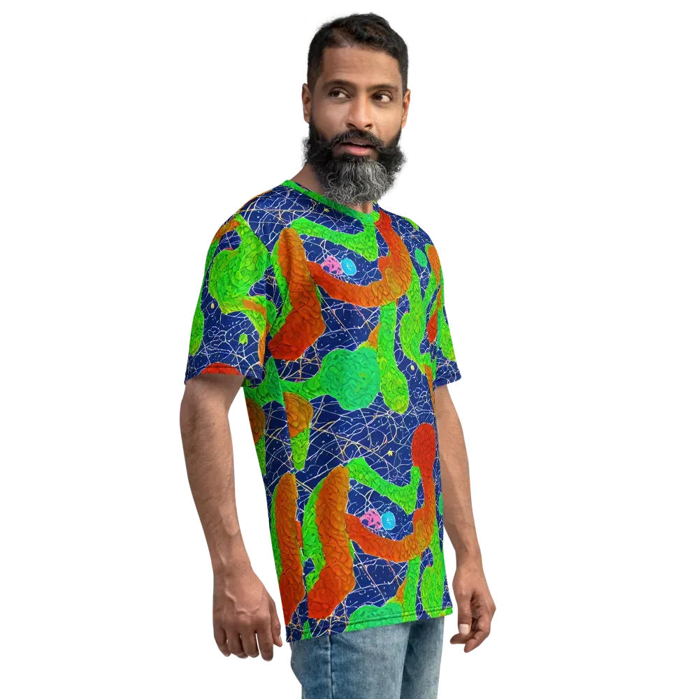 Lime Inferno on Men's Crew Neck T-Shirt — Right