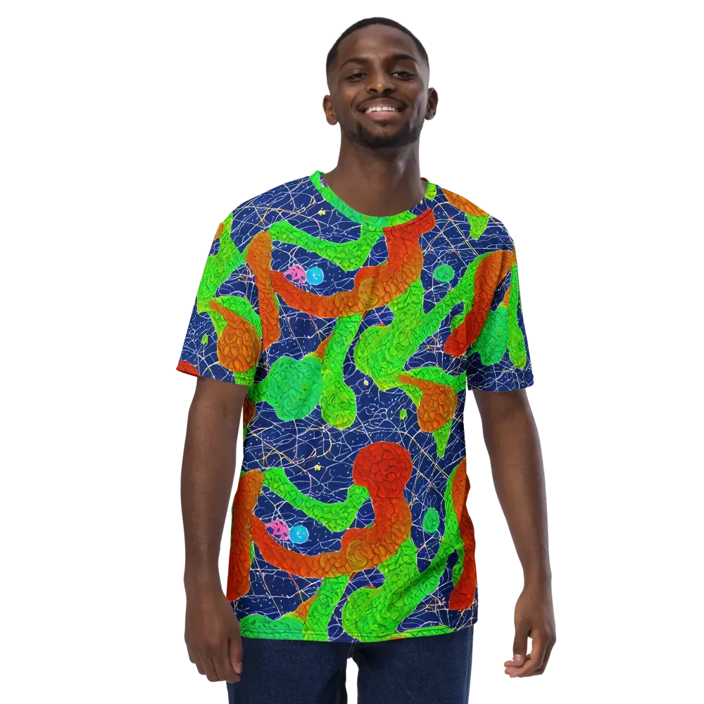 Lime Inferno on Men's Crew Neck T-Shirt — Front