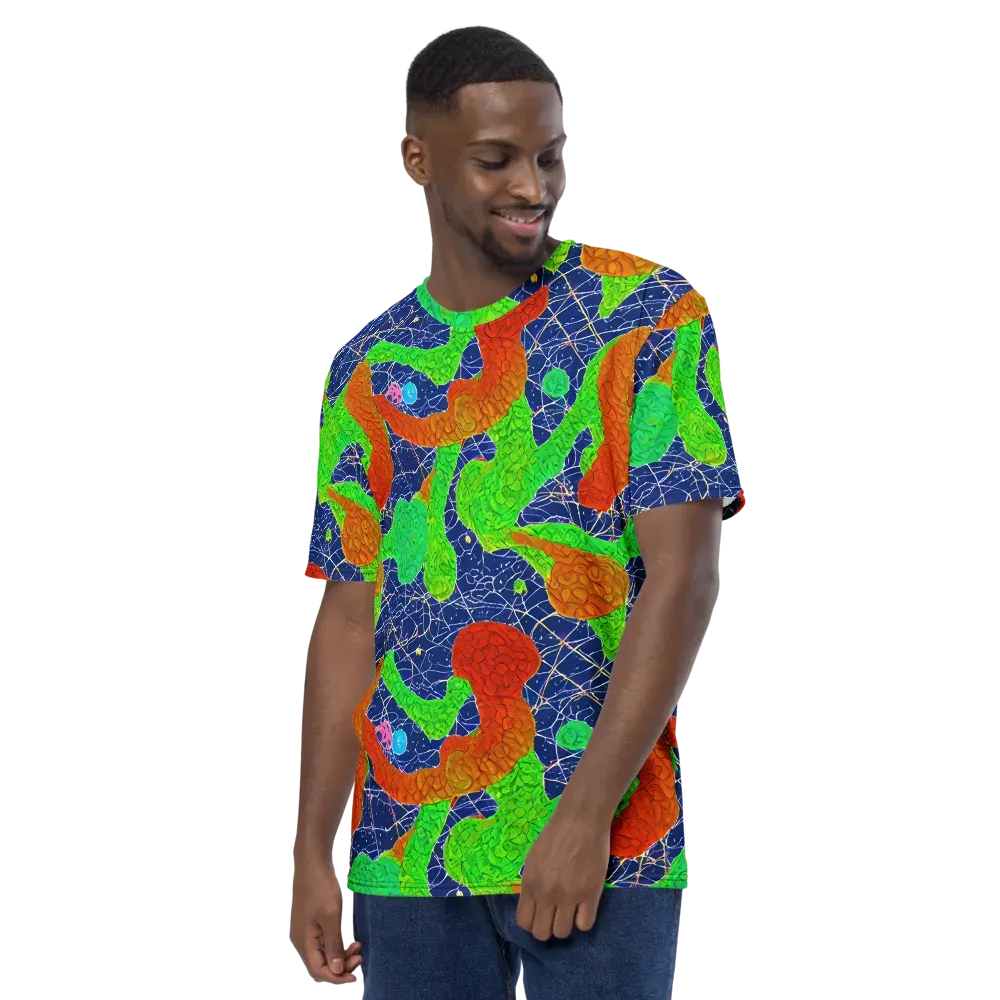 Lime Inferno on Men's Crew Neck T-Shirt — Left