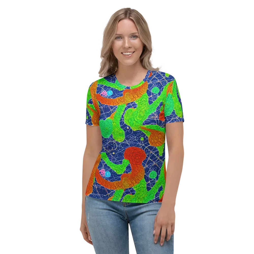 Lime Inferno on Women's Crew Neck T-Shirt — Front