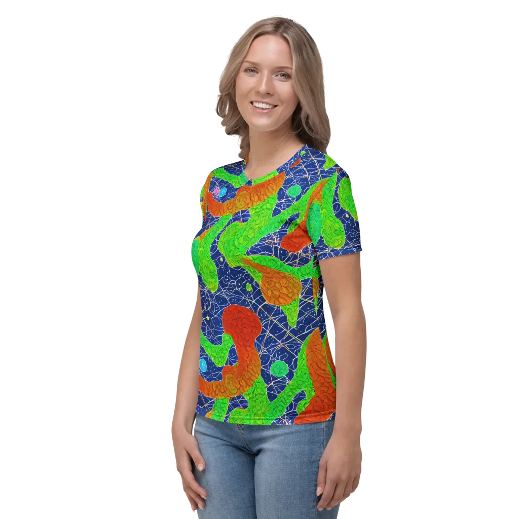 Lime Inferno on Women's Crew Neck T-Shirt — Left