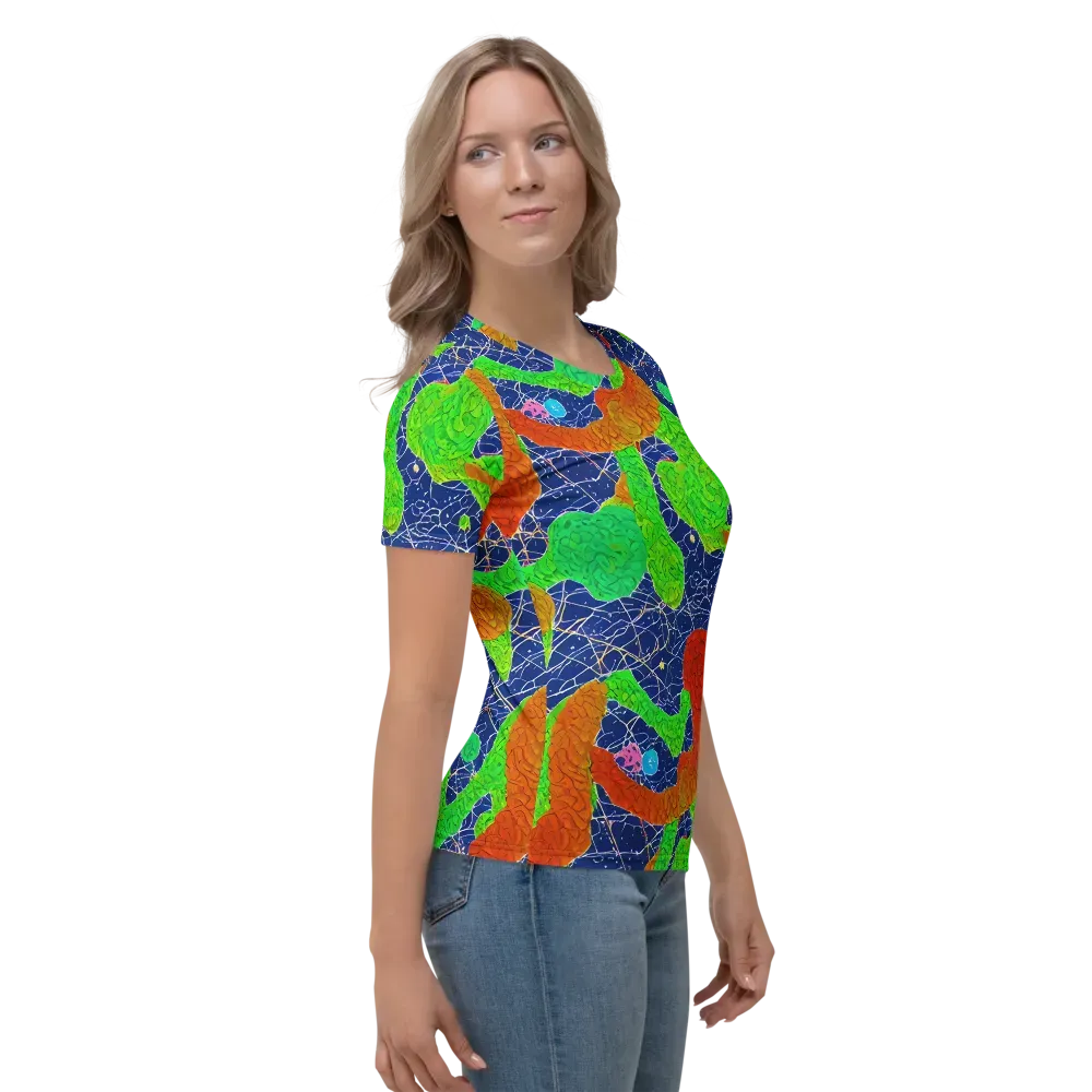 Lime Inferno on Women's Crew Neck T-Shirt — Right