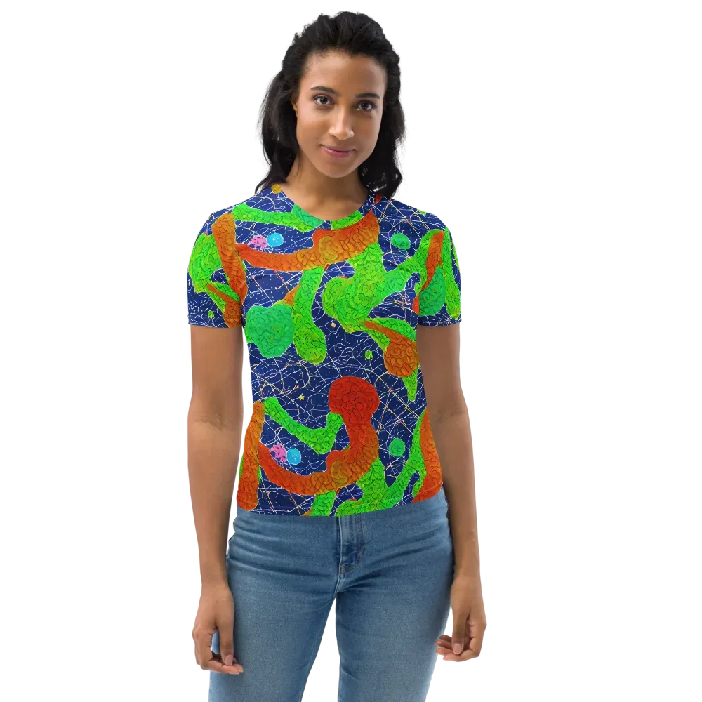 Lime Inferno on Women's Crew Neck T-Shirt — Front