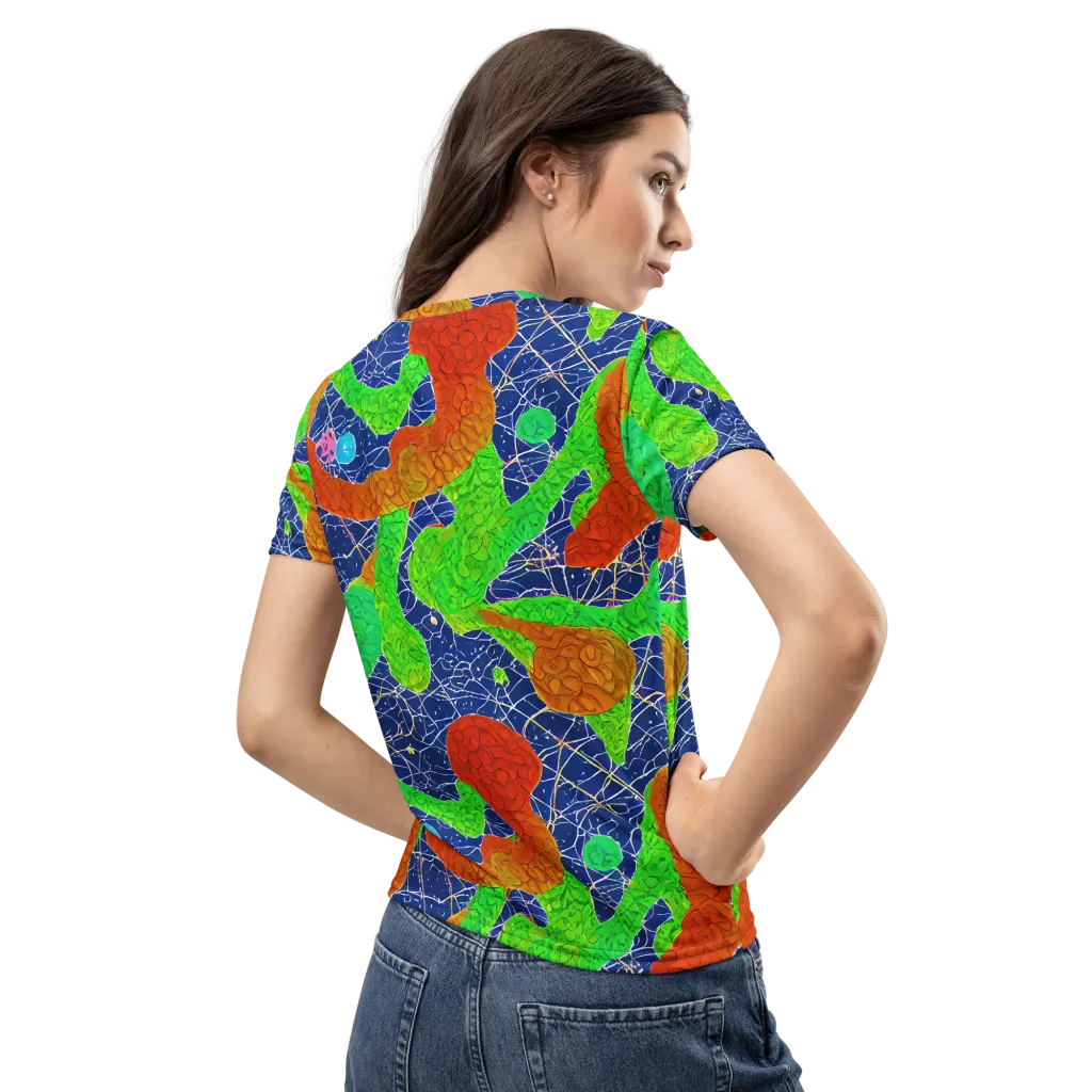 Lime Inferno on Women's Crew Neck T-Shirt — Back