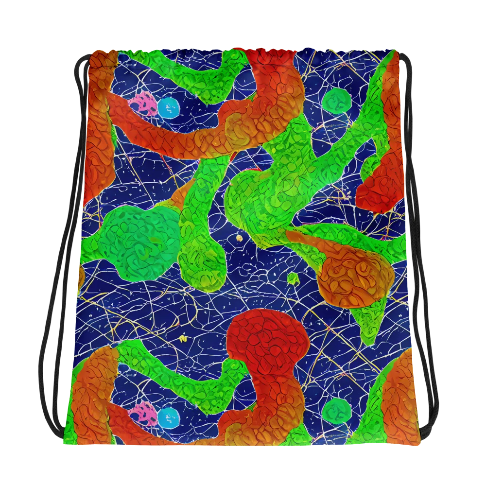 Lime Inferno on Drawstring Bag — Photo