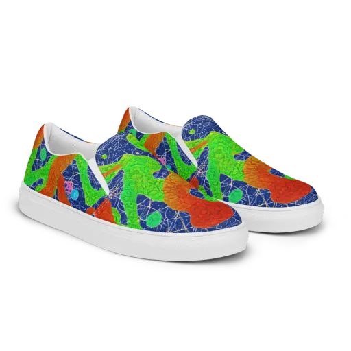 Lime Inferno on a Women's Slip-On Canvas Shoes