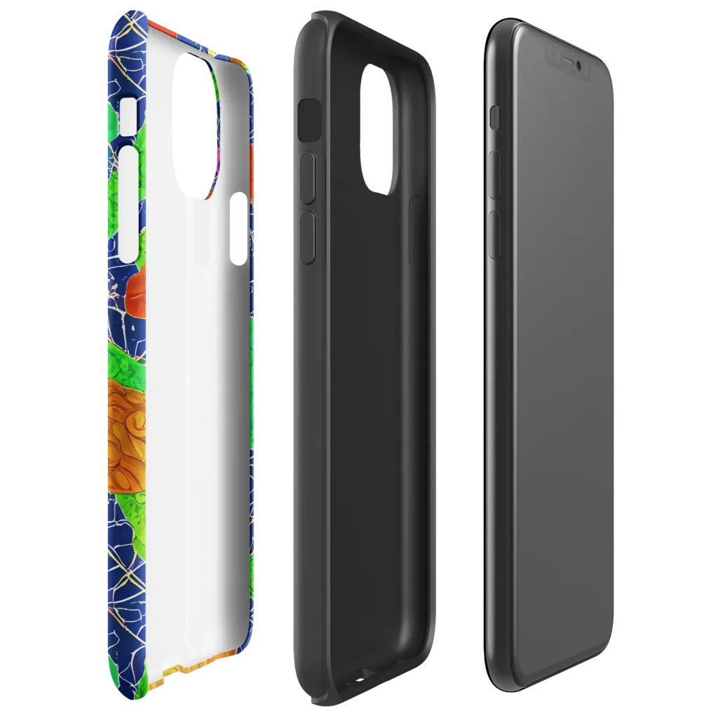 Lime Inferno on Tough Case for iPhone® — Right