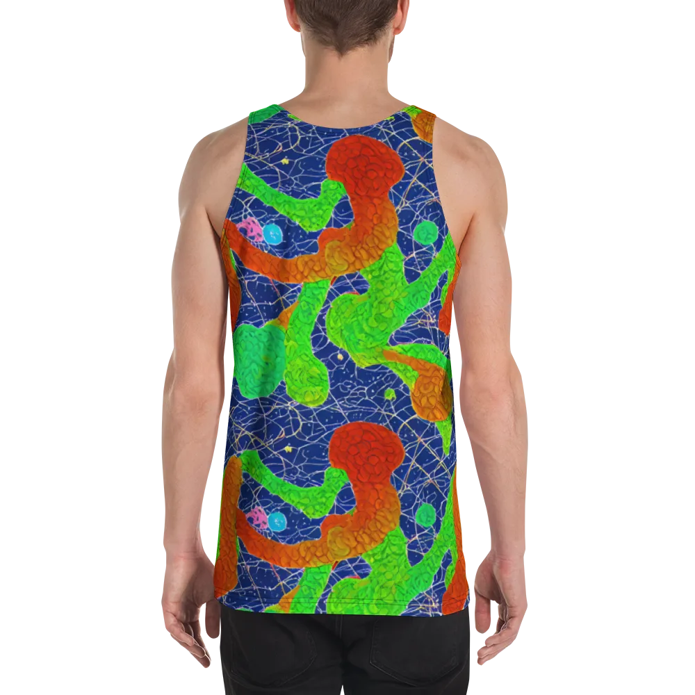 Lime Inferno on Men's Tank Top — Back