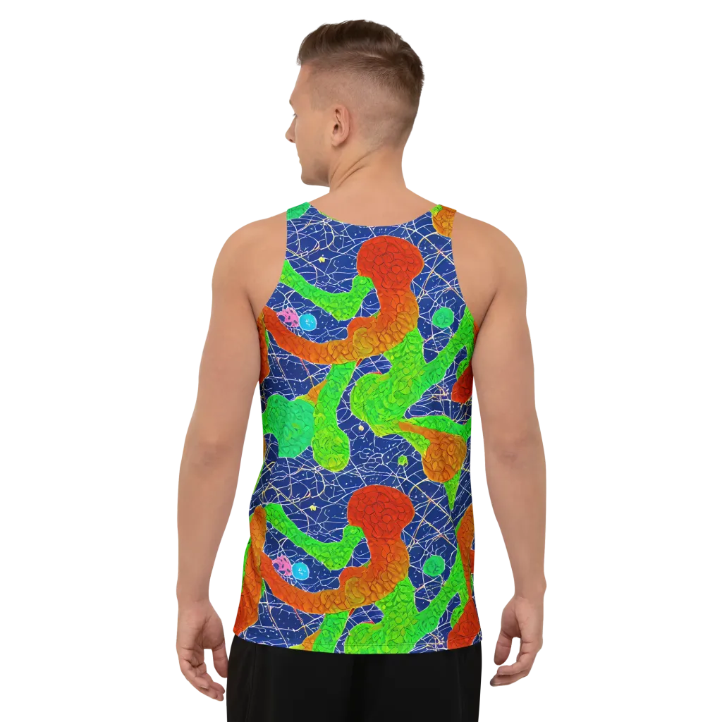 Lime Inferno on Men's Tank Top — Back