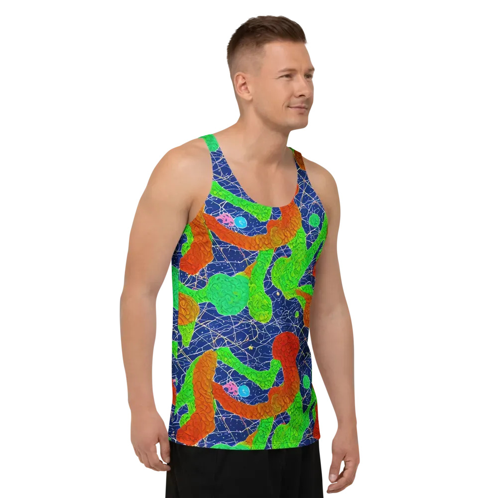 Lime Inferno on Men's Tank Top — Right Front