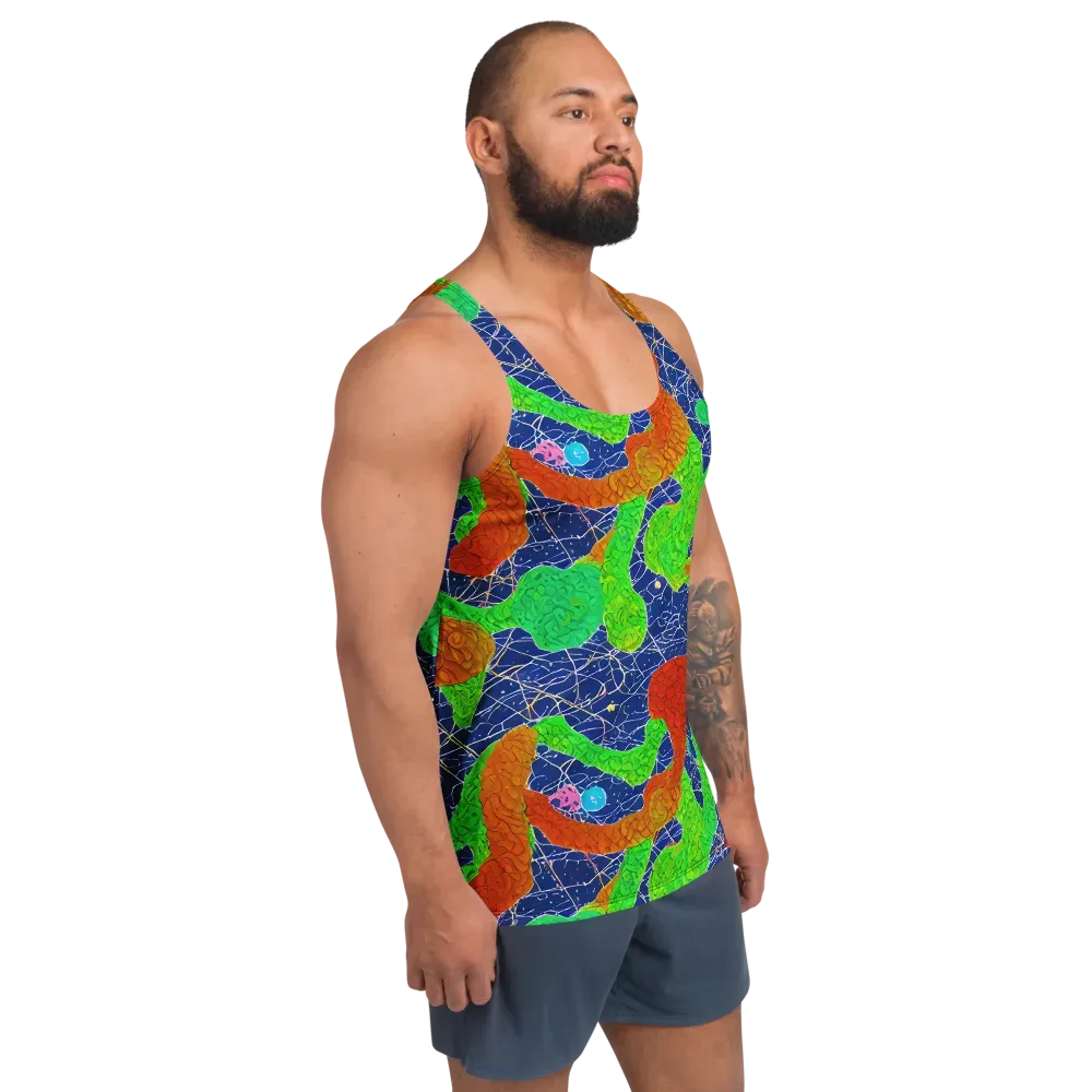 Lime Inferno on Men's Tank Top — Right Front
