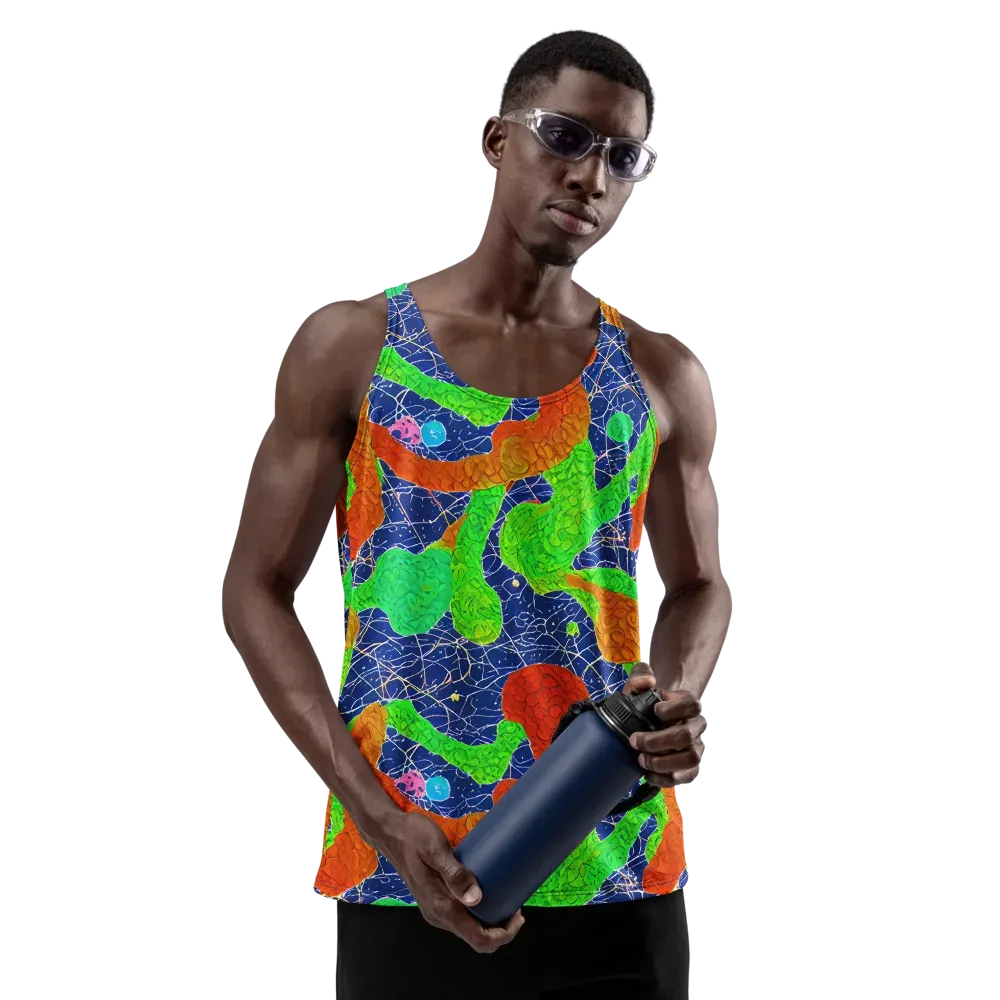 Lime Inferno on Men's Tank Top — Front