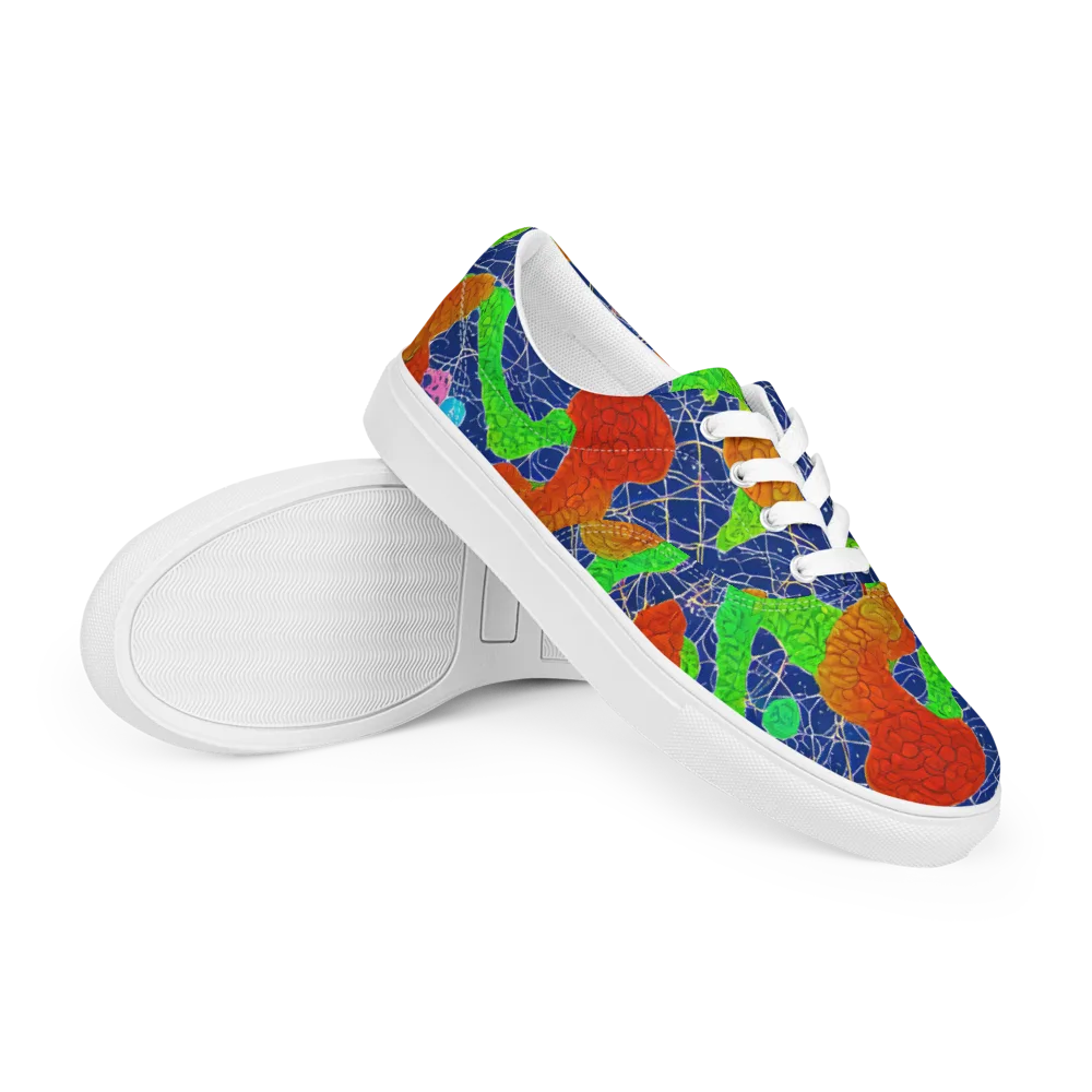 Lime Inferno on Men's Lace-Up Canvas Shoes — Right Front